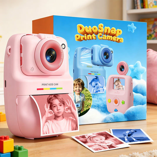 Detachable and portable Kids Print Mini Digital Camera - 10X Zoom, 1.8" LCD, Built-in Chargeable Li-ion Battery, SD Slot, Portable Retro Vlog Camera with SD Card & Charging Cable, Ideal for Travel, Kids Gifts