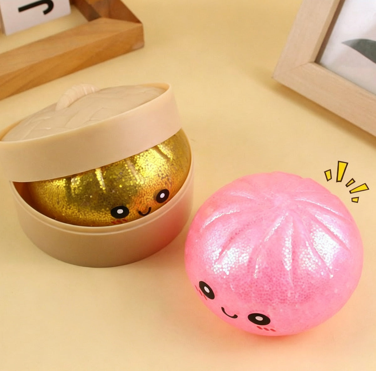 New Style with Beads Inside Dumpling  Squishies Toys - Cute Steamer BoxPackaging, Bao Bun Squishy, Fidget Toy, StressRelief Gadget, Sensory Ball, Daily Mini MentalHealth Gifts for Kids Teens
