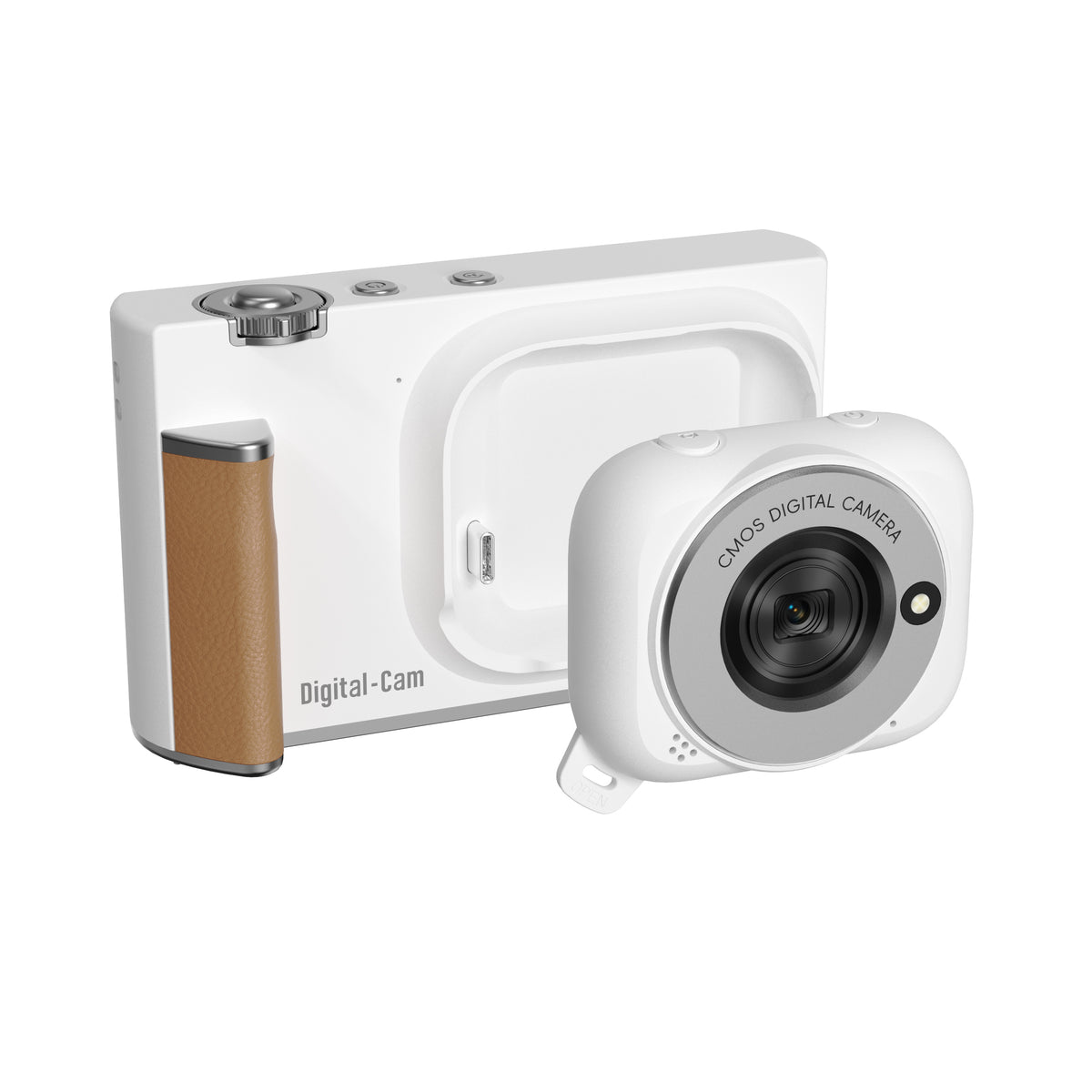 5K Wearable Thumb Pocket Action Camera - Digital Handheld Vintage Compact Digicam, 75MP 18X Zoom 180°Flip Screen, Magnetic POV Body Cam with Waterproof Case, Batteries, Charging Clip & 128G SD Card for Students