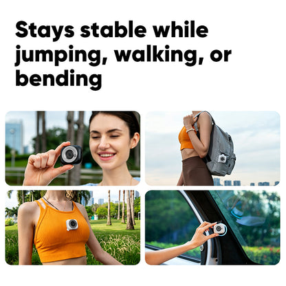 Your Digital Handheld Vintage Compact Digicam on the Go Wearable Thumb Pocket Action Camera - Digital Handheld Vintage Compact Digicam, 75MP 18X Zoom 180°Flip Screen, Magnetic POV Body Cam with Waterproof Case, Batteries, Charging Clip